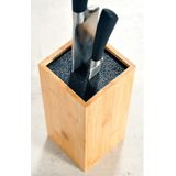 Kesper Messenblok - bamboe - hout - universeel - 10 x 23 cm - messenhouder