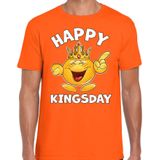 Bellatio Decorations Koningsdag T-shirt voor heren - happy kingsday - oranje - feestkleding