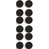 Zeller whiteboard/koelkast magneten extra sterk - 12x - mat zwart - 2 cm