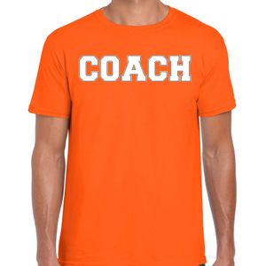 Bellatio Decorations Cadeau t-shirt voor heren - coach - oranje - bedankje - verjaardag