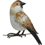 2x stuks decoratie vogel/muurvogel Mus voor in de tuin 38 cm - Tuindecoratie dierenbeeldjes - Tuinvogels/muurvogels