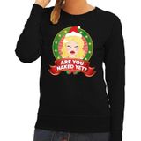 Foute kersttrui / sweater - zwart - Are You Naked Yet voor dames