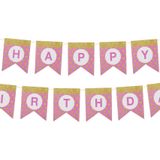 Haza Verjaardag 65 jaar geworden versiering - 16x thema ballonnen/1x Happy Birthday slinger 300 cm