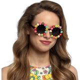 Tropische Hawaii party verkleed accessoires set - bloemen zonnebril - bloemenkrans multi-colour - voor volwassenen