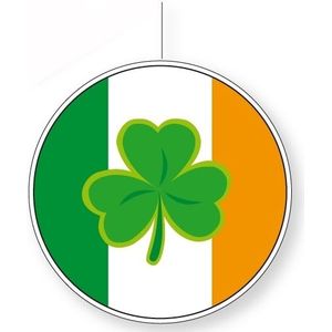 Ierland vlag thema hangdecoratie 28 cm - Feestartikelen/versiering Sint patricksday