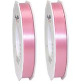 3x XL Hobby/decoratie roze kunststof sierlinten 1,5 cm/15 mm x 91 meter- Luxe kwaliteit - Cadeaulint kunststof lint/ribbon