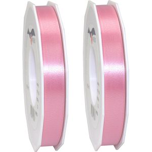 3x XL Hobby/decoratie roze kunststof sierlinten 1,5 cm/15 mm x 91 meter- Luxe kwaliteit - Cadeaulint kunststof lint/ribbon