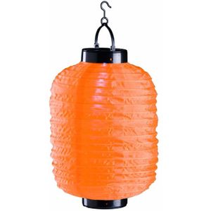 Oranje solar lampion 35 cm