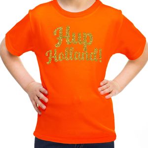 Bellatio Decorations Oranje supporter shirt meisjes - Hup Holland - oranje - EK/WK voetbal - Nederland