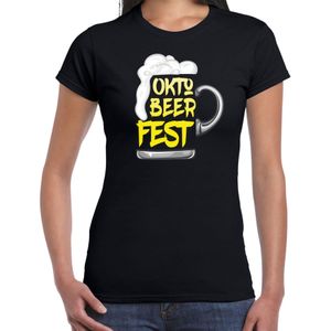 Bellatio Decorations Oktoberfest verkleed t-shirt dames - Oktobeerfest - Duitsland bierfeest - zwart
