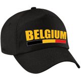 Belgium supporters pet zwart voor dames en heren - Belgie landen baseball cap - supporter accessoire