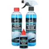 Ruitenontdooier spray set - voor auto - antivries sprays - winter/vorst - incl. ijskrabber