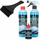 Ruitenontdooier spray set - voor auto - antivries sprays - winter/vorst - incl. ijskrabber