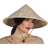8x Aziatische hoeden verkleed accessoire - China thema verkleedhoeden - Strohoeden Azie
