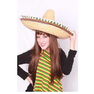 Sombrero verkleed hoed Cancun de luxe 55 cm - Mexicaanse carnaval hoeden