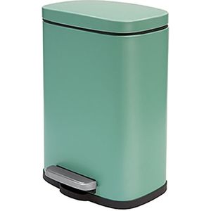 Spirella Pedaalemmer Venice - salie groen - 5 liter - metaal - L21 x H30 cm - soft-close - toilet/badkamer