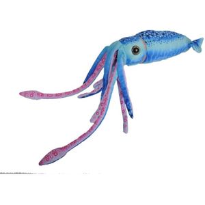Pluche blauwe octopus/inktvis knuffel 38 cm - Octopussen zeedieren knuffels - Speelgoed voor kinderen
