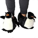 Pluche pinguin dierensloffen/pantoffels voor volwassenen - Dames/heren - Pinguinsloffen