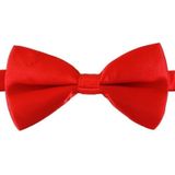 3x Rode verkleed vlinderstrikjes 12 cm voor dames/heren - Rood thema verkleedaccessoires/feestartikelen - Vlinderstrikken/vlinderdassen met elastieken sluiting