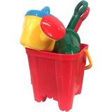 Emmersetje - zandkasteel - 4-delig - rood - Strand/zandbak speelgoed