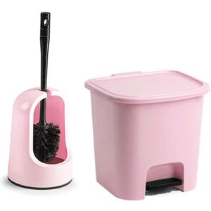 Forte Plastics - WC-/toiletborstel - lichtroze - pedaalemmer 7.5L