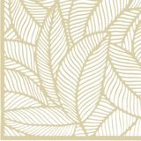 Set van 10x stuks placemats Jungle goud - PVC - 45 x 30 cm - Opengewerkt bladeren motief