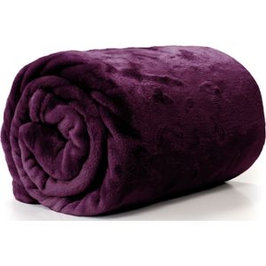 Unique Living Enzo Plaid - 130x180 cm - Dark Purple