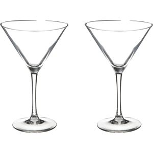 Cocktailglazen/martiniglazen - 8x stuks - 210 ml - transparant