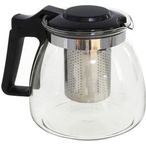 Glazen theepot met thee filter/infuser 900 ml - Theepotten/theekannen van glas - Theepot met theeinfuser