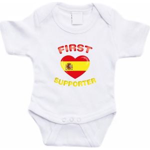 Wit First Spanje supporter rompertje baby - Babykleding