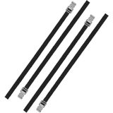 Set van 10x stuks caravan/camper fietsen spanbanden/sjorbanden/bindriemen 150 cm - Auto/caravan/camper fiets accessoires