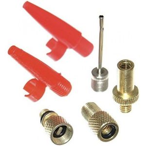 Fiets nippelset / verloopnippels 6-delig - ventiel adapter set