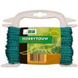 Groen touw/draad 4 mm x 20 meter - Hobby/klus touw gedraaid - Dik en stevig touw voor binnen en buiten gebruik