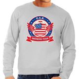 Grijs USA drinking team sweater grijs heren -  Amerika kleding