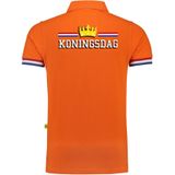 Luxe King poloshirt - 200 grams katoen - Koningsdag - oranje - heren - Koningsdag kleding/ shirts