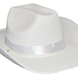 Funny Fashion Carnaval verkleed cowboy hoed Toppers - wit - volwassenen - polyester