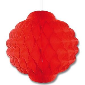 Aziatische thema deco lampion 30 cm - Rood-Chinese/Japanse versiering