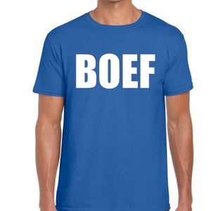 BOEF heren shirt blauw - Heren feest t-shirts
