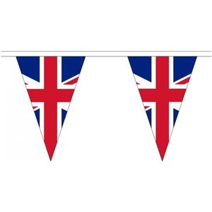 Verenigd Koninkrijk landen punt vlaggetjes 20 meter - slinger / vlaggenlijn