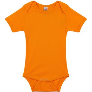 Bron Zuidoost Caroline Basic rompertje oranje voor babys - katoen - 240 grams - basic oranje baby  rompers / kleding (rompertjes) | € 8 bij Shoppartners.nl | beslist.nl