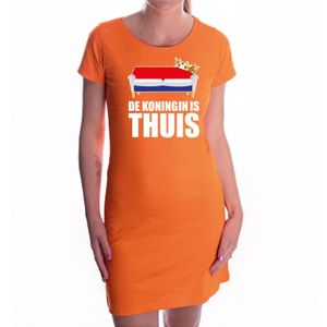 De koningin is thuis oranje jurk voor dames - Koningsdag / Woningsdag - oranje kleding / jurkjes