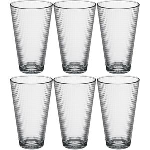 Set van 6x stuks water/sap glazen Benit 340 ml van glas - Drinkglazen - Waterglazen