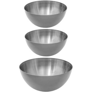 Secret de Gourmet voedsel serveerschalen - Set 7x - RVS - D24/D13 cm