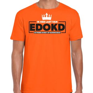 Bellatio Decorations Koningsdag shirt heren - extreme dorst op koningsdag - oranje - feestkleding