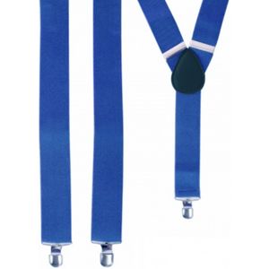 Blauwe verkleed bretels tot 120 cm - Carnaval kleding accessoires