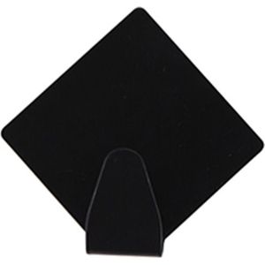 Excellent houseware - Zelfklevende rvs haakjes - zwart - set 2x stuks