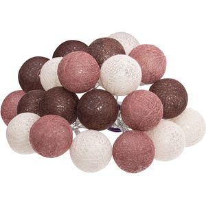 Atmosphera Lichtslinger - 20 verlichte balletjes/bollen 6 cm - multi kleuren mix - 435 cm - stekker