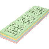 8x Blok Bingo Kaarten - 1-75 Nummers - Spelletjes Accessoires - Papier - Multi Kleur