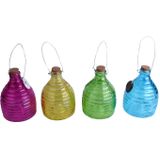 Set van 3x stuks wespenvanger/wespenval geel van glas 21 cm - Insectenvangers/insectenvallen