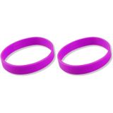 10x Siliconen armbandjes neon paars